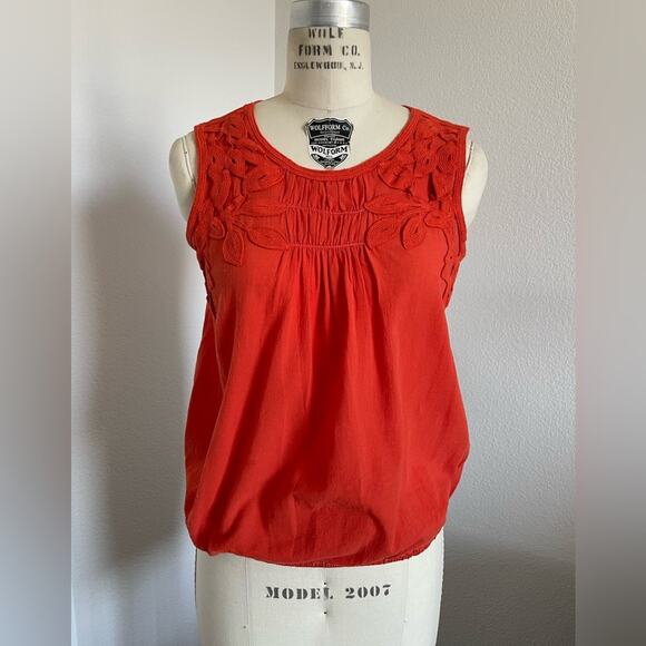 Max Studio - Sleeveless Cotton and Lace Top size XS - Picture 1 of 11